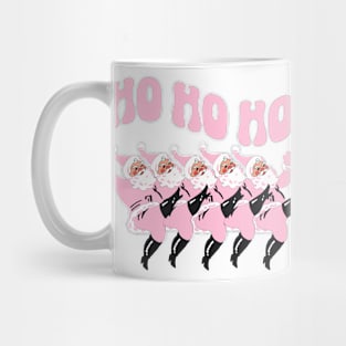 Pink Christmas, Retro Santa Funny Christmas Mug